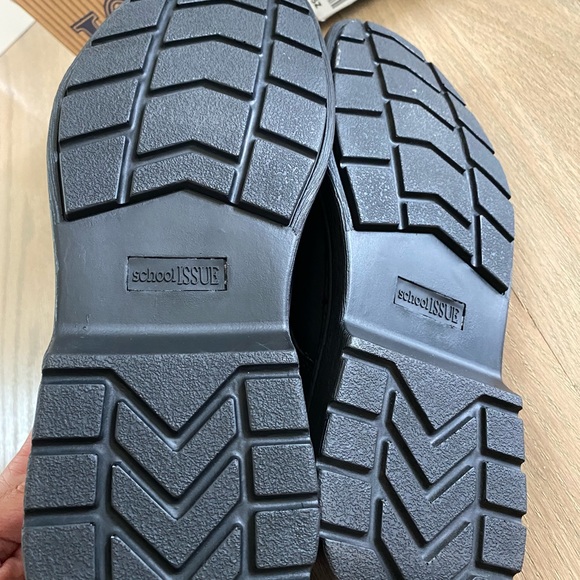 NEW!!! School Issue Sam black lace up dress shoes - mens/ boys size 9w - Picture 5 of 7